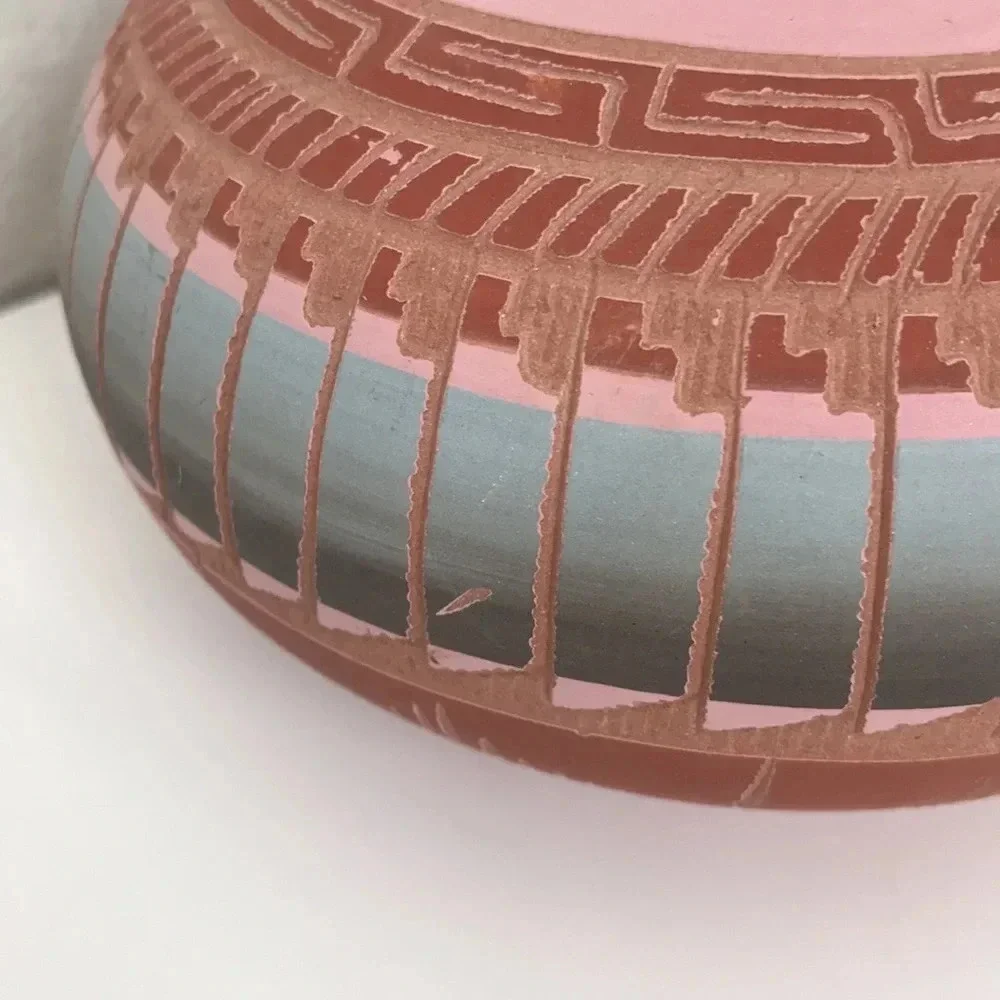 Signed Navajo Double Spout Pottery Vase